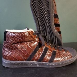 Adidas Pro Model Vin snakeskin hi top shell toe